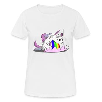 Unicorn, unicorn breaking rainbow - Women's Breathable T-Shirt - white - Front - AI Model Female 172 dark (172cm)
