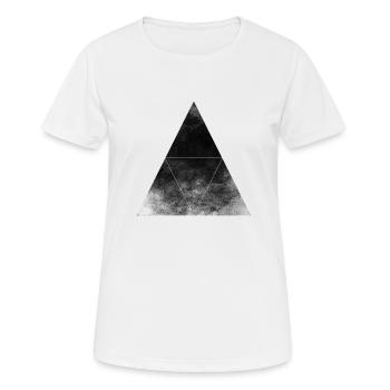 Dreieck+TRIANGLE+HIPSTER+MOUSTACHE+GEEK+SWAG STYLE - Frauen T-Shirt atmungsaktiv - Weiß - Vorne - AI Model Female 172 dark (172cm)