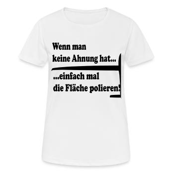 Polieren - Frauen T-Shirt atmungsaktiv - Weiß - Vorne - AI Model Female 172 dark (172cm)