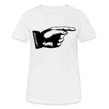 main - T-shirt respirant Femme - blanc - Devant - AI Model Female 172 dark (172cm)