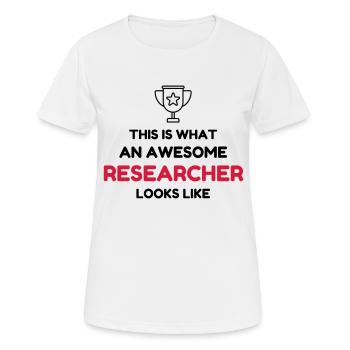 Researcher Research Forscher Chercheur Recherche - Women's Breathable T-Shirt - white - Front - AI Model Female 172 dark (172cm)