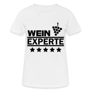 Wein Experte - Frauen T-Shirt atmungsaktiv - Weiß - Vorne - AI Model Female 172 dark (172cm)