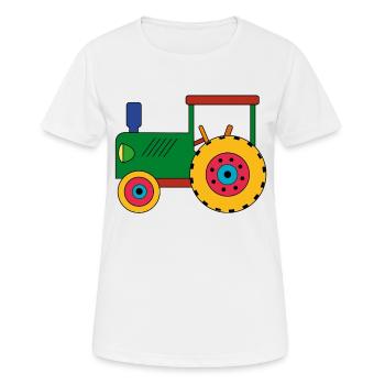 Traktor Spielzeug Trekker - Frauen T-Shirt atmungsaktiv - Weiß - Vorne - AI Model Female 172 dark (172cm)