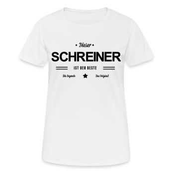 Bester Schreiner - Frauen T-Shirt atmungsaktiv - Weiß - Vorne - AI Model Female 172 dark (172cm)