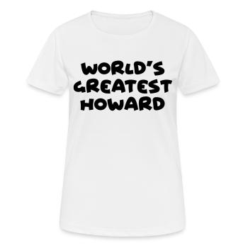 worlds greatest howard name - Women's Breathable T-Shirt - white - Front - AI Model Female 172 dark (172cm)
