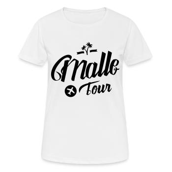 malle tour - Frauen T-Shirt atmungsaktiv - Weiß - Vorne - AI Model Female 172 dark (172cm)