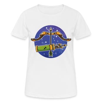 Signe du zodiaque Sagittaire - T-shirt respirant Femme - blanc - Devant - AI Model Female 172 dark (172cm)