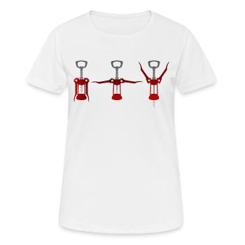 tire bouchon ensemble alcool humour - T-shirt respirant Femme - blanc - Devant - AI Model Female 172 dark (172cm)