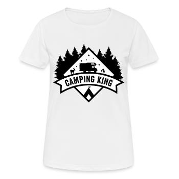 Camper camping king caravane camper hommes - T-shirt respirant Femme - blanc - Devant - AI Model Female 172 dark (172cm)