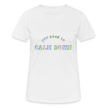 Phrase dont vous avez besoin pour calmer Taylor rose et vert - T-shirt respirant Femme - blanc - Devant - AI Model Female 172 dark (172cm)