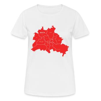 Berlin map - Women's Breathable T-Shirt - white - Front - AI Model Female 172 dark (172cm)