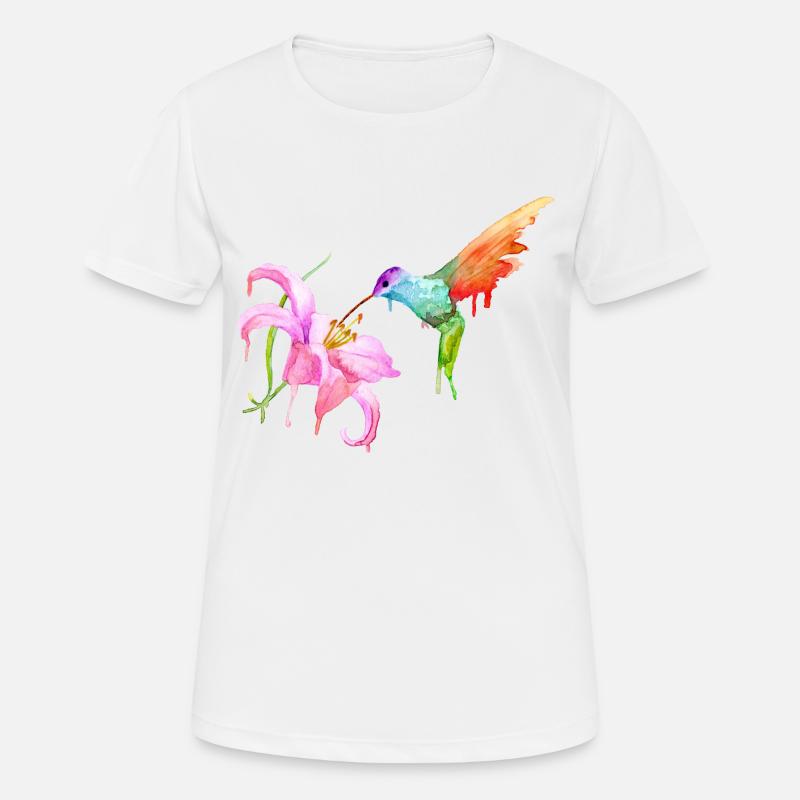 humming-bird - Women's Breathable T-Shirt - white