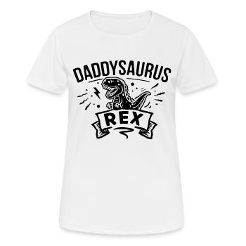Daddysaurus for dark colors - T-shirt respirant Femme - blanc - Devant - AI Model Female 172 dark (172cm)