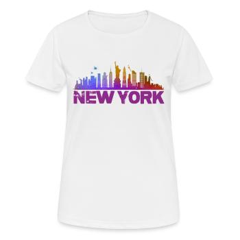 New York - Women's Breathable T-Shirt - white - Front - AI Model Female 172 dark (172cm)