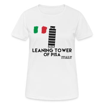 Tour penchée de Pise, tour penchée de Pise Italie - T-shirt respirant Femme - blanc - Devant - AI Model Female 172 dark (172cm)