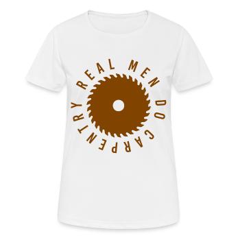 Men's Carpentry - Women's Breathable T-Shirt - white - Front - AI Model Female 172 dark (172cm)