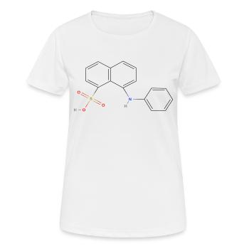 Lipase Molekül - Farbige Strukturformel - Frauen T-Shirt atmungsaktiv - Weiß - Vorne - AI Model Female 172 dark (172cm)