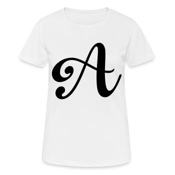 letter a - Women's Breathable T-Shirt - white - Front - AI Model Female 172 dark (172cm)