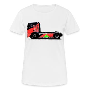 Rennwagen - Frauen T-Shirt atmungsaktiv - Weiß - Vorne - AI Model Female 172 dark (172cm)