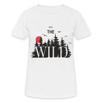 Into the Wild, Randonnée, Nature & Nature - T-shirt respirant Femme - blanc - Devant - AI Model Female 172 dark (172cm)