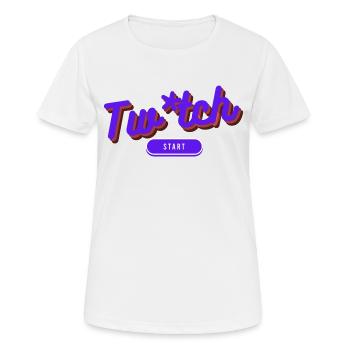 Twi-tch - Frauen T-Shirt atmungsaktiv - Weiß - Vorne - AI Model Female 172 dark (172cm)