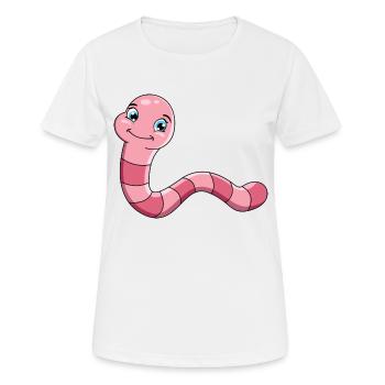 Ver de terre - T-shirt respirant Femme - blanc - Devant - AI Model Female 172 dark (172cm)