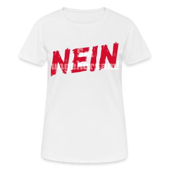 Sei ungehorsam... NEIN !!! - Frauen T-Shirt atmungsaktiv - Weiß - Vorne - AI Model Female 172 dark (172cm)