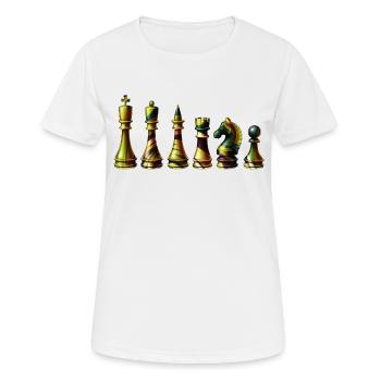 Schach - Frauen T-Shirt atmungsaktiv - Weiß - Vorne - AI Model Female 172 dark (172cm)