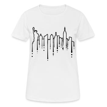 Tropfen Freiheitsstatue NYC - Frauen T-Shirt atmungsaktiv - Weiß - Vorne - AI Model Female 172 dark (172cm)