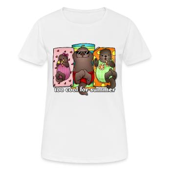 Tazz Talks | Trop frais pour l’été - T-shirt respirant Femme - blanc - Devant - AI Model Female 172 dark (172cm)