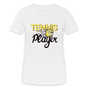 Tennisspieler - Frauen T-Shirt atmungsaktiv - Weiß - Vorne - AI Model Female 172 dark (172cm)