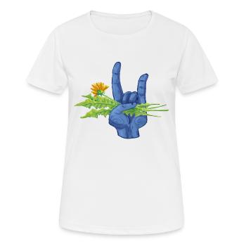 Unkraut ist Metal - Frauen T-Shirt atmungsaktiv - Weiß - Vorne - AI Model Female 172 dark (172cm)