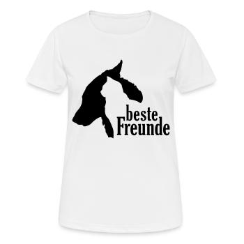Dog Cat Best Friends Faithful Companion Companion - Women's Breathable T-Shirt - white - Front - AI Model Female 172 dark (172cm)