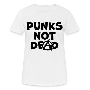 Punks not dead quote - Women's Breathable T-Shirt - white - Front - AI Model Female 172 dark (172cm)