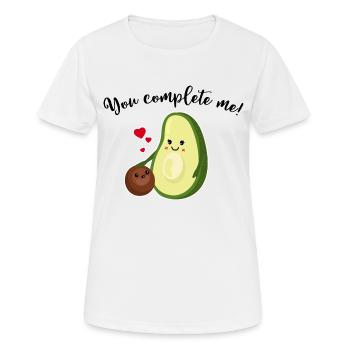 Vous me rendez complet! Bébé Enfant Mère Amour - T-shirt respirant Femme - blanc - Devant - AI Model Female 172 dark (172cm)