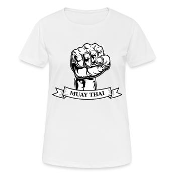 Muay Thaï - T-shirt respirant Femme - blanc - Devant - AI Model Female 172 dark (172cm)