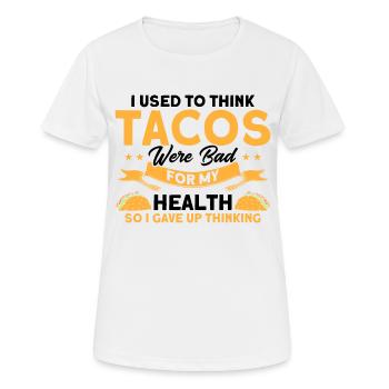 Taco Tacos Mexicain Fast Food Cadeau - T-shirt respirant Femme - blanc - Devant - AI Model Female 172 dark (172cm)