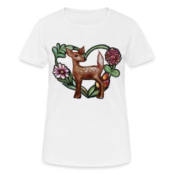 Art fauve mignon - T-shirt respirant Femme - blanc - Devant - AI Model Female 172 dark (172cm)