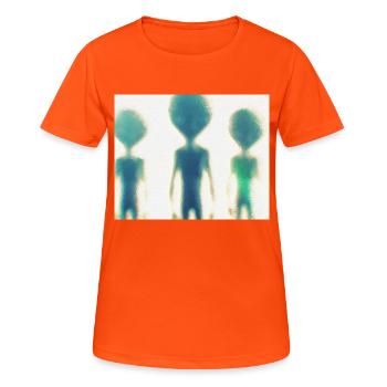 Aliens - Women's Breathable T-Shirt - neon orange - Front - AI Model Female 172 dark (172cm)