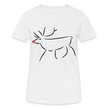 Rudolph le renne T shirt design - T-shirt respirant Femme - blanc - Devant - AI Model Female 172 dark (172cm)