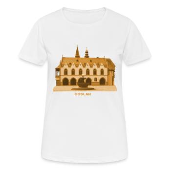 Goslar Rathaus Harz Niedersachsen - Frauen T-Shirt atmungsaktiv - Weiß - Vorne - AI Model Female 172 dark (172cm)