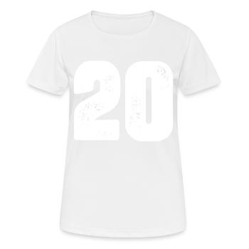 Maillot 20 Numéro - T-shirt respirant Femme - blanc - Devant - AI Model Female 172 dark (172cm)
