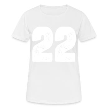 22 Number jersey - Women's Breathable T-Shirt - white - Front - AI Model Female 172 dark (172cm)