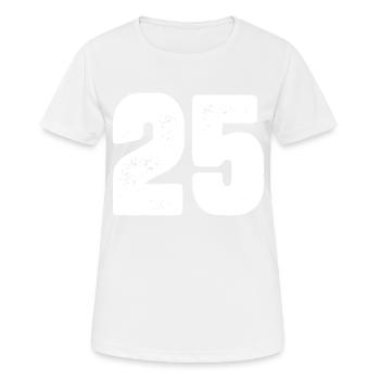 25 Number jersey - Women's Breathable T-Shirt - white - Front - AI Model Female 172 dark (172cm)