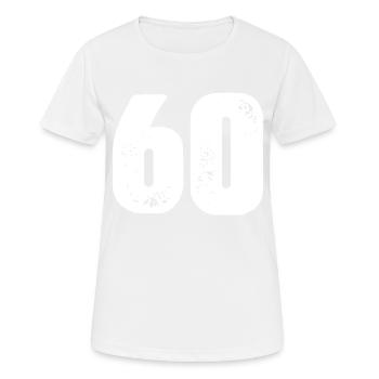 Maillot 60 numéros - T-shirt respirant Femme - blanc - Devant - AI Model Female 172 dark (172cm)