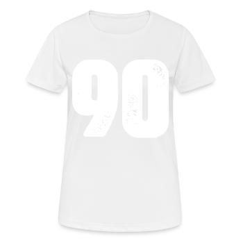 90 Number jersey - Women's Breathable T-Shirt - white - Front - AI Model Female 172 dark (172cm)