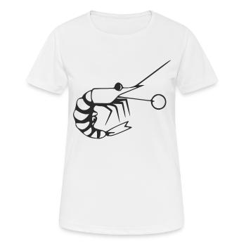 Madame die Garnele - Frauen T-Shirt atmungsaktiv - Weiß - Vorne - AI Model Female 172 dark (172cm)