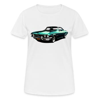 Vintage Racing Classic Car Motiv - Frauen T-Shirt atmungsaktiv - Weiß - Vorne - AI Model Female 172 dark (172cm)