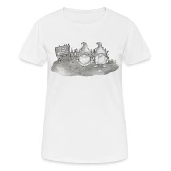 Gartenfreunde / Gartenzwerge - Frauen T-Shirt atmungsaktiv - Weiß - Vorne - AI Model Female 172 dark (172cm)