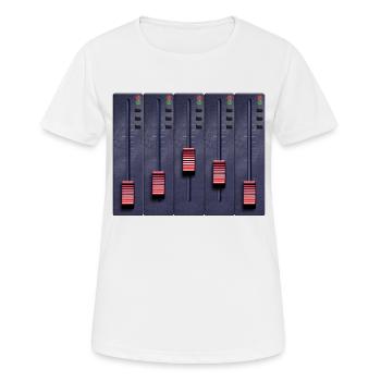 Musique, musique, notes de musique - T-shirt respirant Femme - blanc - Devant - AI Model Female 172 dark (172cm)